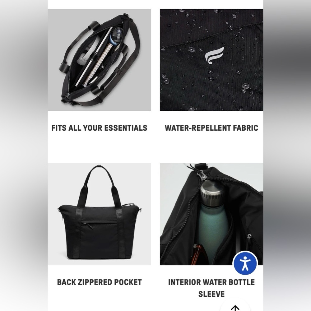 Fabletics The Everyday Tote in Berry Crush - Picture 12 of 13